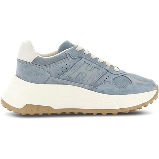 Hogan sneakers con logo - blu
