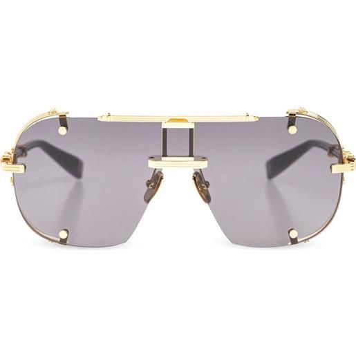 Balmain Eyewear occhiali da sole con logo inciso - oro