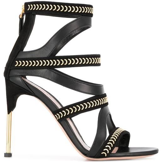 Alexander McQueen sandali con borchie - nero