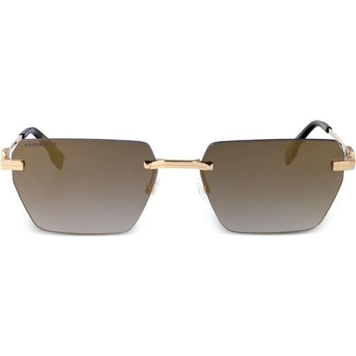 DSQUARED2 EYEWEAR occhiali da sole geometrici - oro