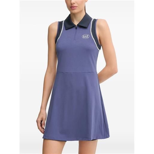 Ea7 Emporio Armani abito corto tennis pro con zip - blu