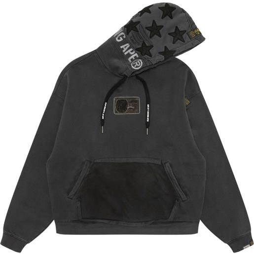 AAPE BY *A BATHING APE® maglione con cappuccio - grigio