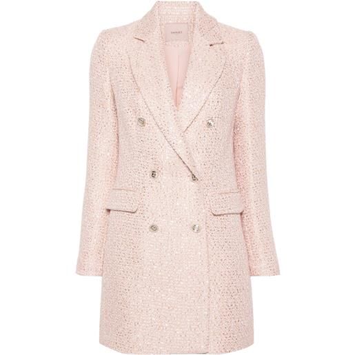 TWINSET cappotto doppiopetto - rosa