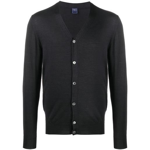 Fedeli cardigan con scollo a v - grigio