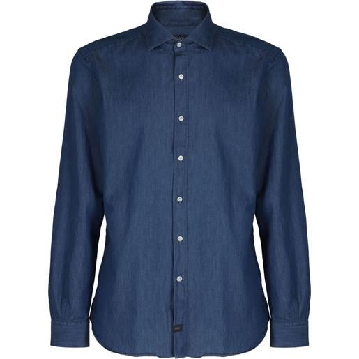 Fay camicia in cotone - blu