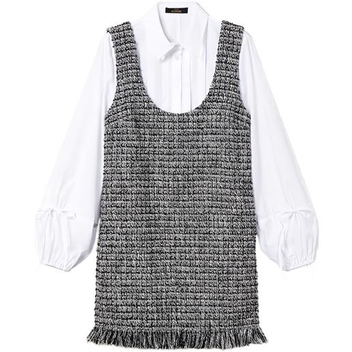 TWINSET abito corto in tweed a strati - nero