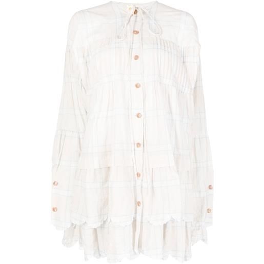 Natasha Zinko chemisier a quadri - bianco