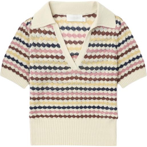 ZIMMERMANN maglione con orlo a smerlo - toni neutri