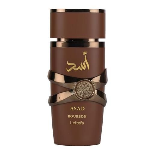 Lattafa asad bourbon eau de parfum 100ml vaporizador cura della persona e salute