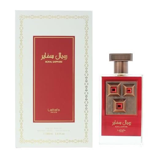 Lattafa royal sapphire eau de parfum 100ml vaporizador cura della persona e salute