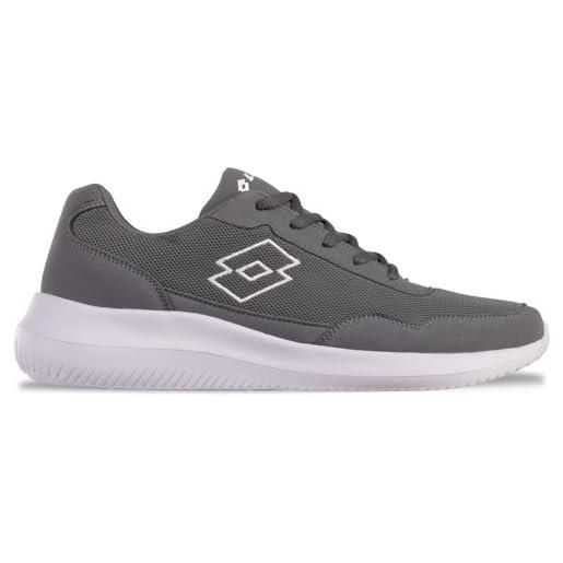 Lotto connect unisex, scarpe da ginnastica adulto, grigio/bianco, 45 eu