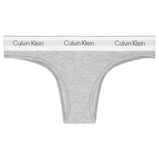 Calvin Klein donna slip brasiliana con fascia con logo, grigio (grey heather), m