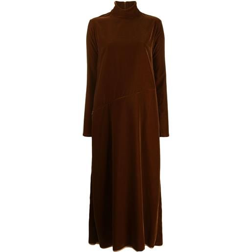 MM6 Maison Margiela abito con collo alto - marrone