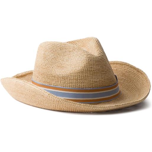 Prada cappello con logo a triangolo - toni neutri
