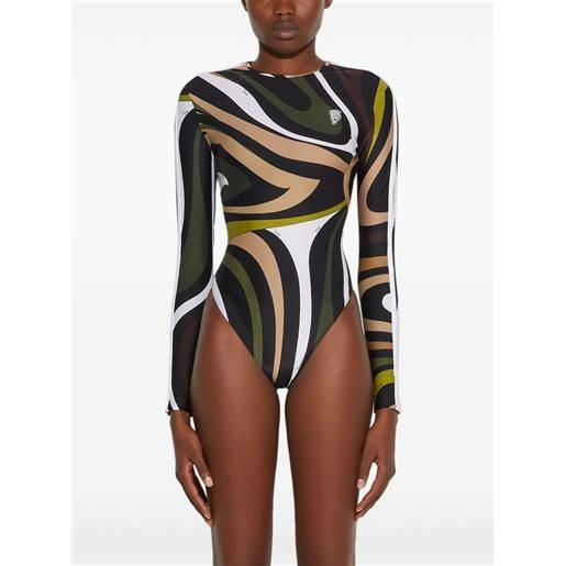 PUCCI costume da bagno con stampa marmo - nero