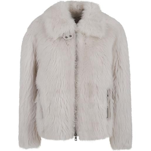 Desa 1972 zip-up shearling jacket - toni neutri