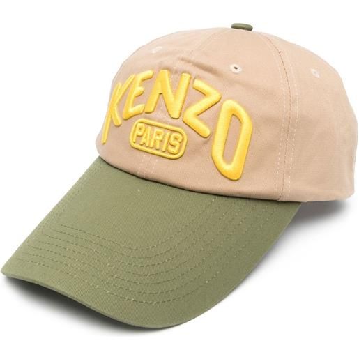 Kenzo cappello da baseball con ricamo - toni neutri