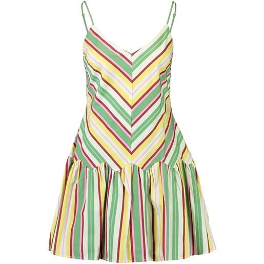 Aston Studio abito corto agatha a righe - verde