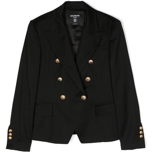Balmain Kids blazer doppiopetto - nero