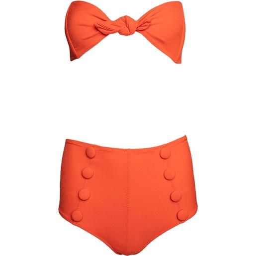 Lisa Marie Fernandez bikini a vita alta poppy - arancione