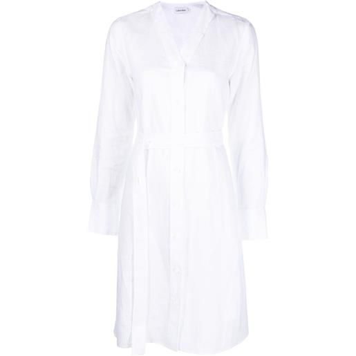 Calvin Klein abito con cintura - bianco