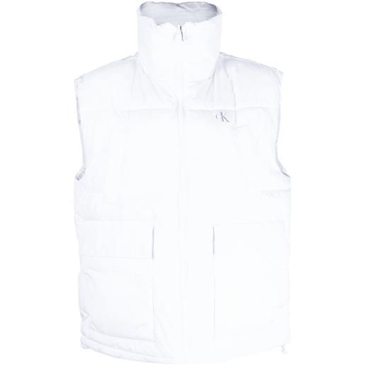Calvin Klein Jeans gilet imbottito con stampa - bianco