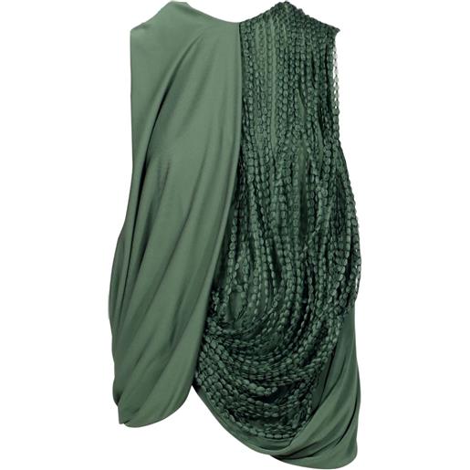 LOEWE blusa drappeggiata - verde