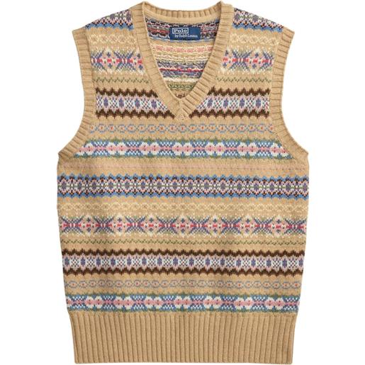 Polo Ralph Lauren gilet con scollo a v - toni neutri