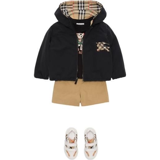 Burberry Kids giacca reversibile con applicazione - toni neutri