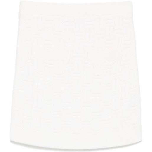 Casablanca minigonna column stitch - bianco