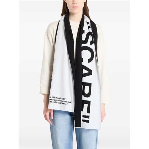 Off-White foulard con stampa logo - bianco