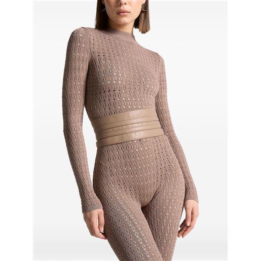 Manière De Voir chantal detachable-belt jumpsuit - toni neutri