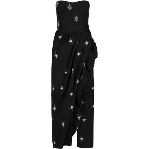 Johanna Ortiz abito ethereal senza spalline - nero