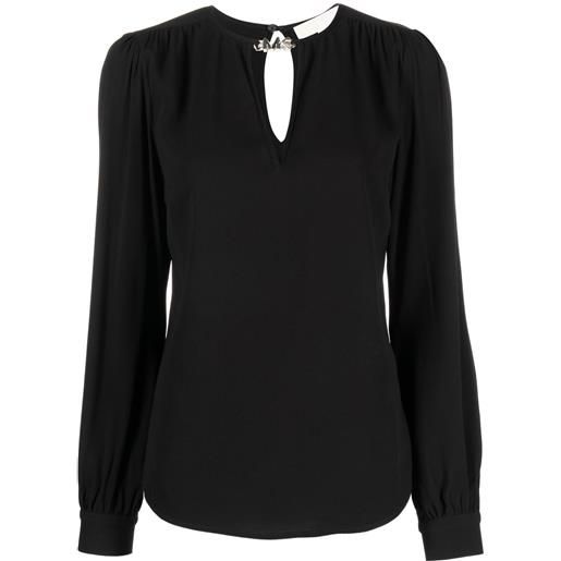 Michael Michael Kors blusa con maniche a palloncino - nero