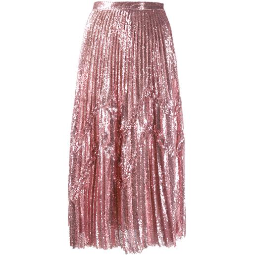 Marco De Vincenzo gonna midi con paillettes - rosa