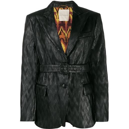 Marco De Vincenzo blazer con cintura - nero