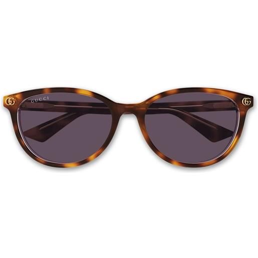 Gucci Eyewear occhiali da sole con effetto tartarugato - marrone