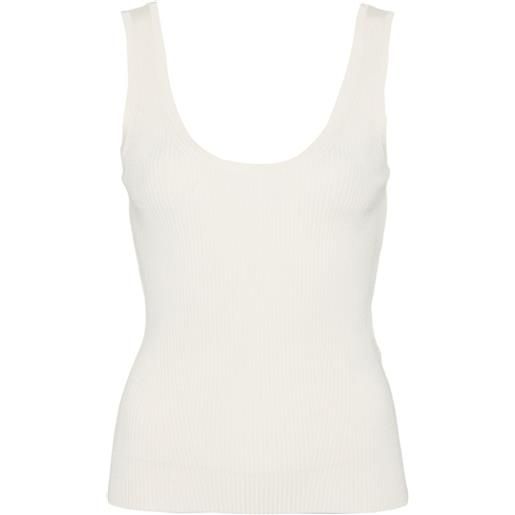 ZIMMERMANN scoop-neck ribbed tank top - toni neutri