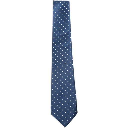 Kiton cravatta a pois - blu