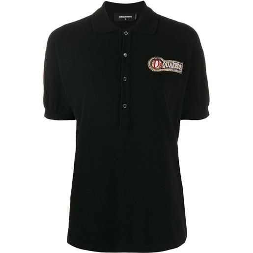 DSQUARED2 polo con logo - nero