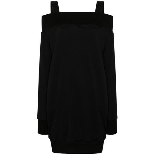 Yohji Yamamoto abito midi smanicato - nero