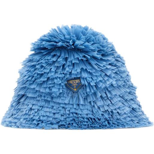 Prada cappello con logo - blu