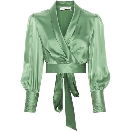 ZIMMERMANN top a portafoglio crop - verde