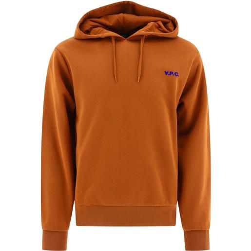 A.P.C. felpa con stampa vpc - arancione