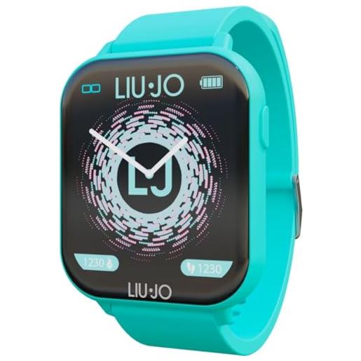 Liu jo time swlj068 - smartwatch da donna, 44 x 38 mm, in silicone, colore acquamarina