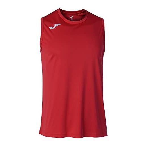 Joma maglia sans manches basket combi, unisex - adulto, uniquenumber, rosso, 6xs-5xs