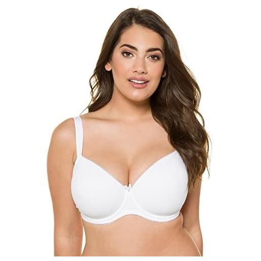 Ulla popken reggiseno con ferretto, coppa morbida donna, bianco, 9d