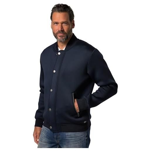 JP 1880 giacca in stile college con scuba, colletto college e zip blu scuro 6xl 823654130-6xl