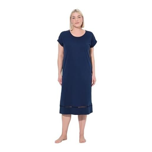 Ulla Popken nightgown, camicia da notte da donna, blu notte, 50-52