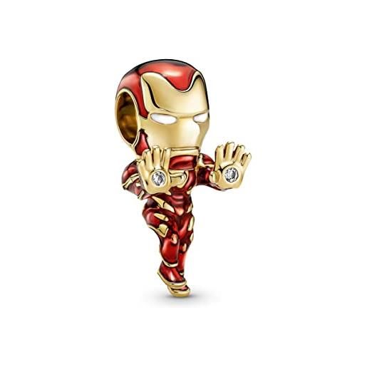 Pandora marvel iron man pendente in argento placcato oro 760268c01